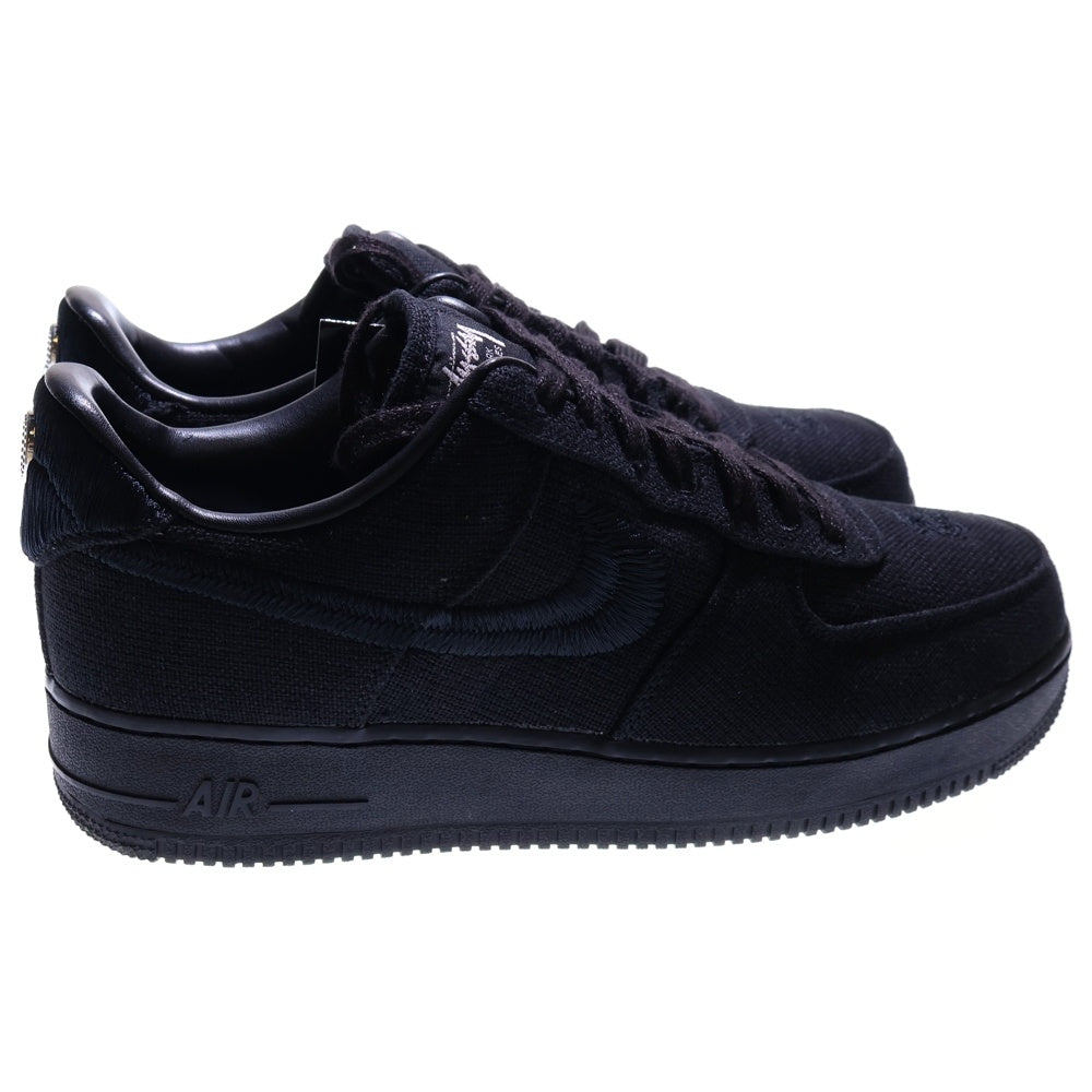 NIKE(ナイキ) ×STUSSY AIR FORCE 1 LOW ステューシー エアフォース1 ロー ローカットスニーカー ブラック US10/28cm CZ9084-001