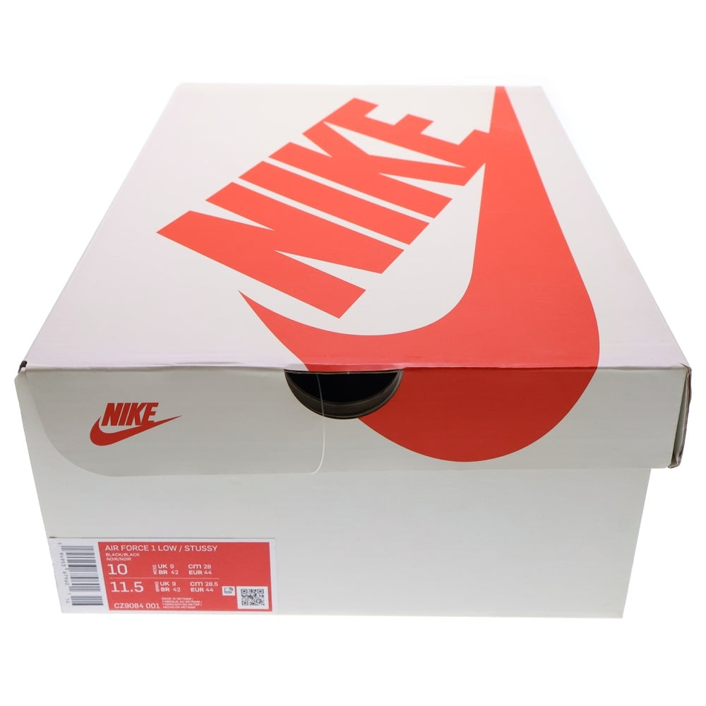 NIKE(ナイキ) ×STUSSY AIR FORCE 1 LOW ステューシー エアフォース1 ロー ローカットスニーカー ブラック US10/28cm CZ9084-001