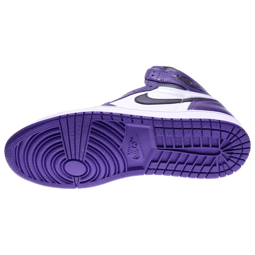 NIKE(ナイキ) AIR JORDAN 1 RETRO HIGH OG COURT PURPLE エアジョーダン1 コートパープル ハイカットスニーカー ホワイト/パープル US10.5/28.5cm 555088-500