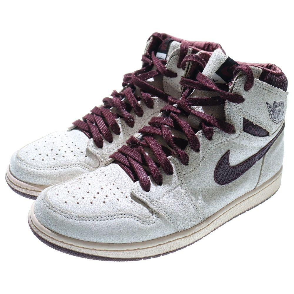 NIKE(ナイキ) ×アママニエール Air Jordan 1 Retro High OG Sail and Burgundy エアジョーダン1 レトロ ハイ OG ハイカットスニーカー US10.5/28.5cm DO7097-100