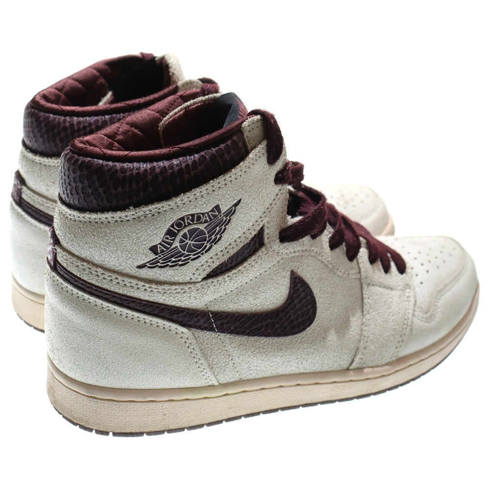 NIKE(ナイキ) ×アママニエール Air Jordan 1 Retro High OG Sail and Burgundy エアジョーダン1 レトロ ハイ OG ハイカットスニーカー US10.5/28.5cm DO7097-100