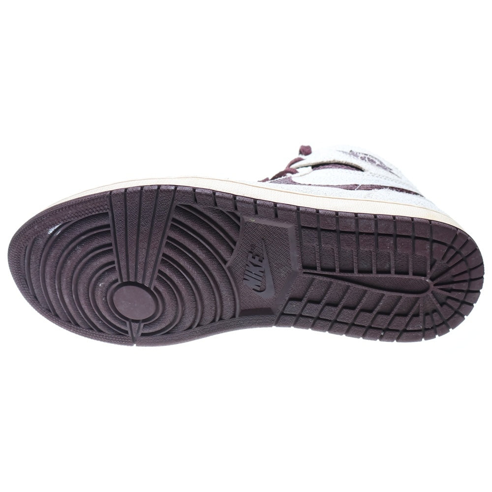 NIKE(ナイキ) ×アママニエール Air Jordan 1 Retro High OG Sail and Burgundy エアジョーダン1 レトロ ハイ OG ハイカットスニーカー US10.5/28.5cm DO7097-100