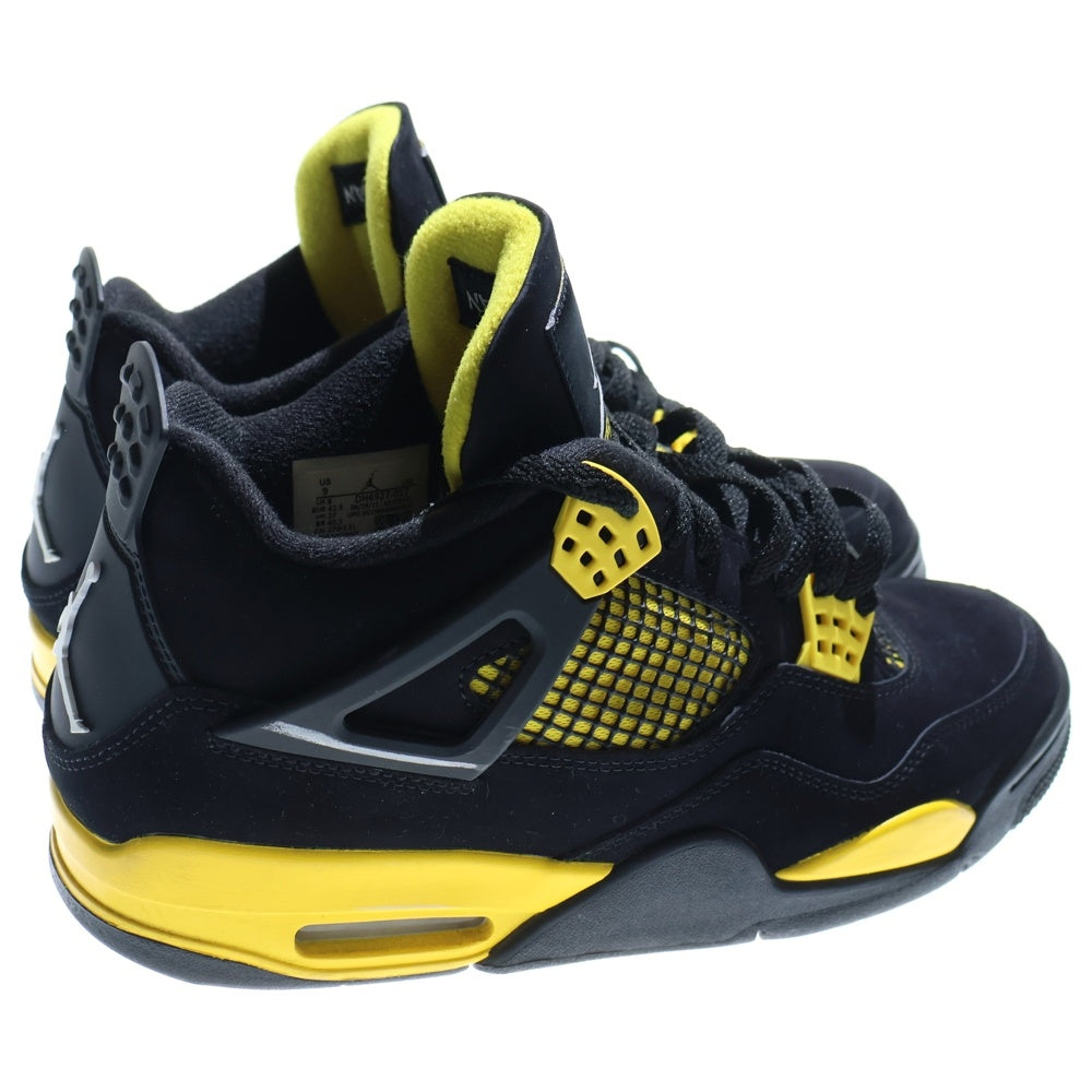 NIKE(ナイキ) Air Jordan 4 Retro Thunder 2023 エアジョーダン4 レトロ サンダー ハイカットスニーカー ブラック/イエロー US9/27cm DH6927-017