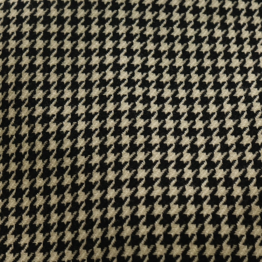 Yohji Yamamoto(ヨウジヤマモト) 千鳥格子 総柄マフラー ブラック/ホワイト FU-L27-142