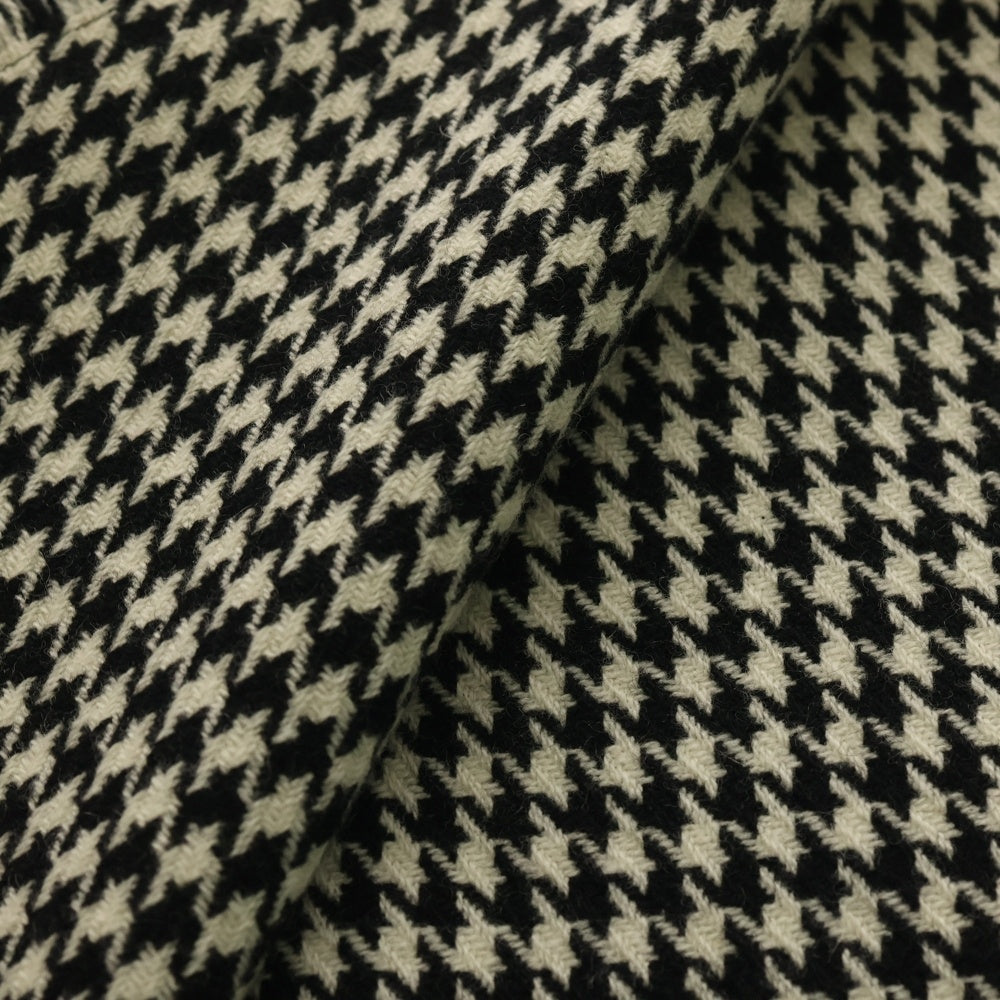 Yohji Yamamoto(ヨウジヤマモト) 千鳥格子 総柄マフラー ブラック/ホワイト FU-L27-142