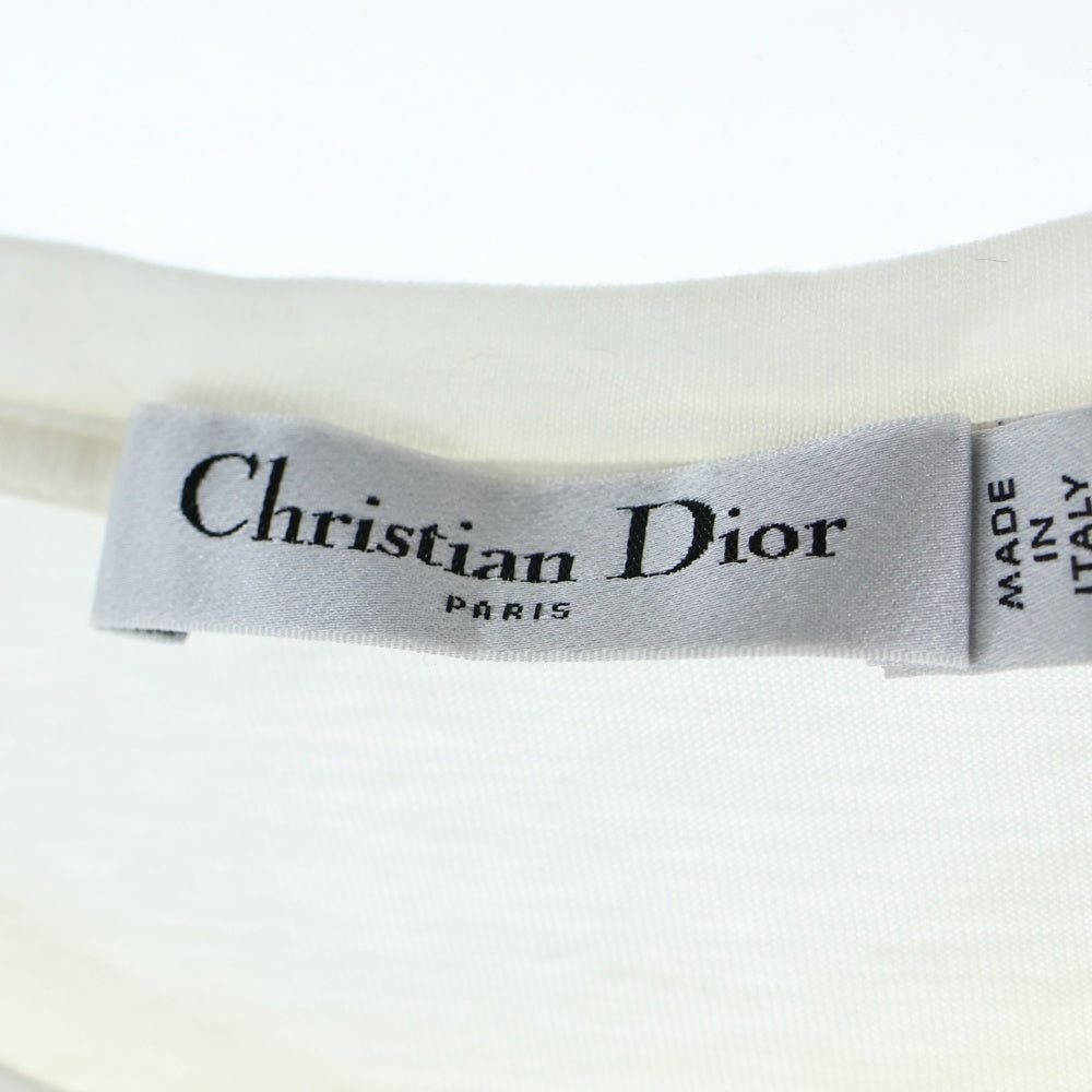 Christian Dior(クリスチャンディオール) 21SS ロゴジャガード クルーネック半袖Tシャツカットソー レディース ホワイト 143T04A4043