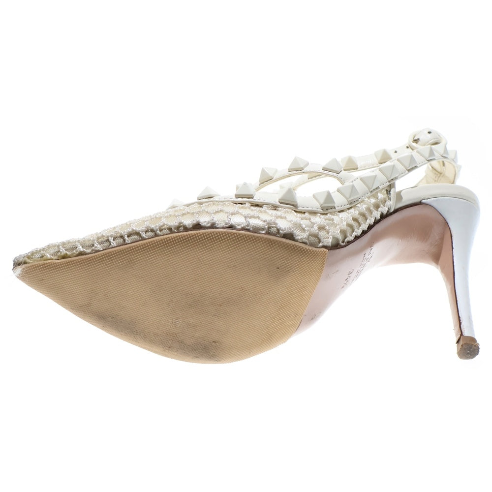 VALENTINO GARAVANI(ヴァレンチノガラヴァーニ) ロックスタッズ ストラップヒールパンプス レディース ホワイト VS4 393