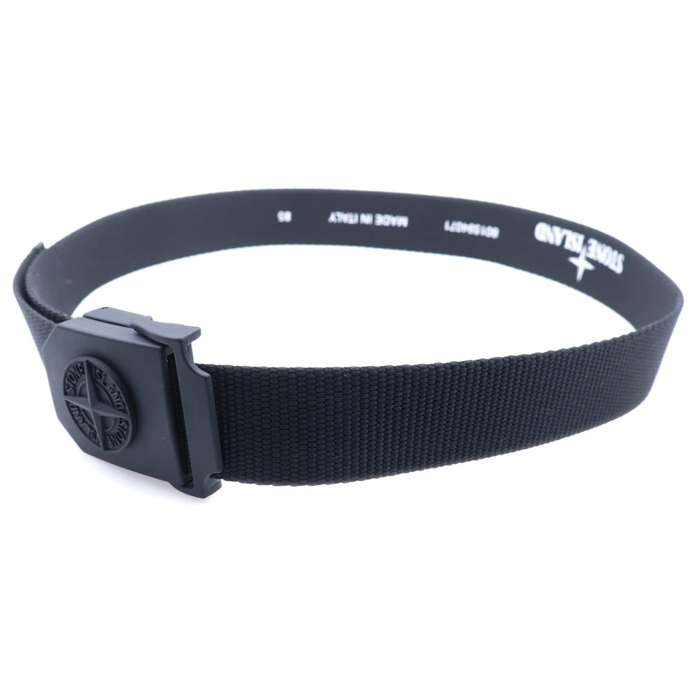 STONE ISLAND(ストーンアイランド) ロゴバックルナイロンテープベルト ブラック 801594071