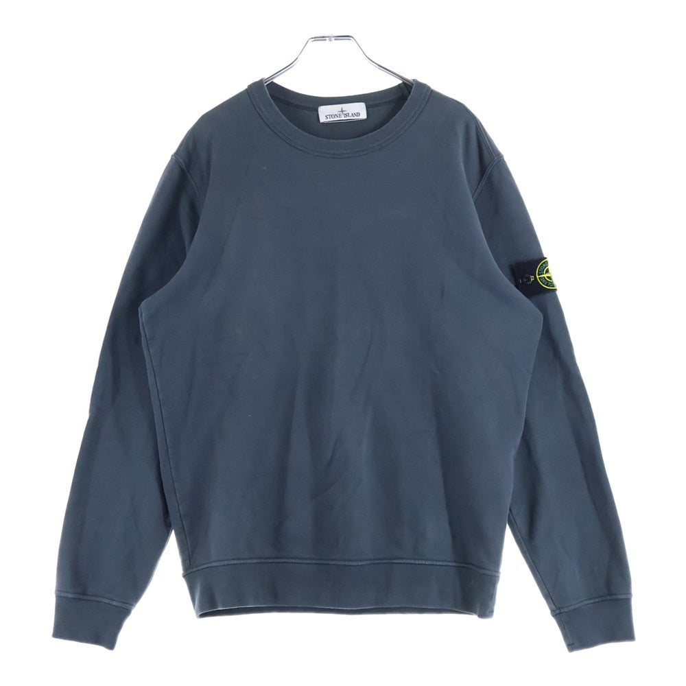 STONE ISLAND(ストーンアイランド) ロゴワッペン 長袖裏起毛クルーネックスウェットトレーナー ネイビー 791562420