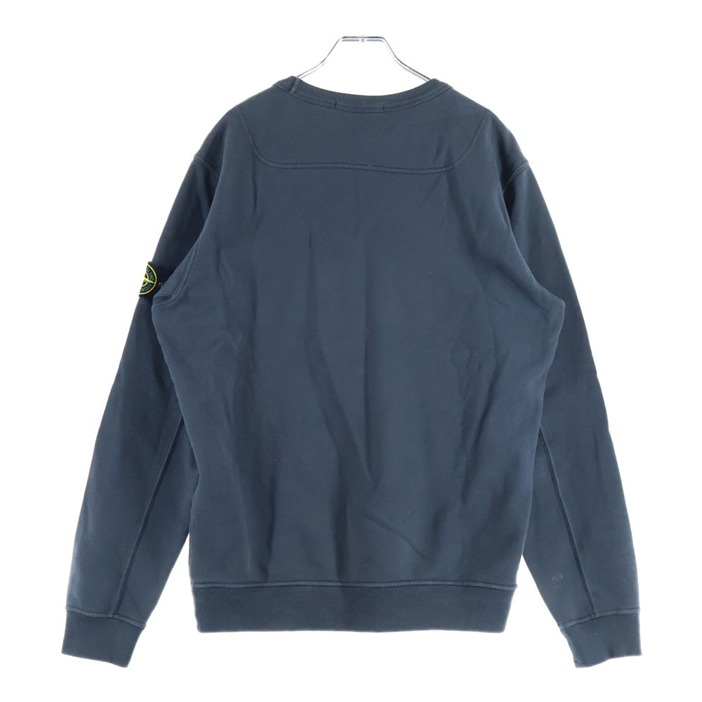 STONE ISLAND(ストーンアイランド) ロゴワッペン 長袖裏起毛クルーネックスウェットトレーナー ネイビー 791562420