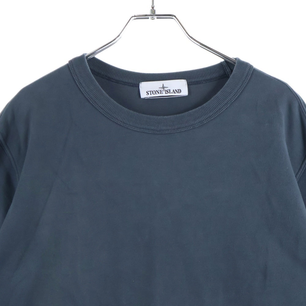 STONE ISLAND(ストーンアイランド) ロゴワッペン 長袖裏起毛クルーネックスウェットトレーナー ネイビー 791562420