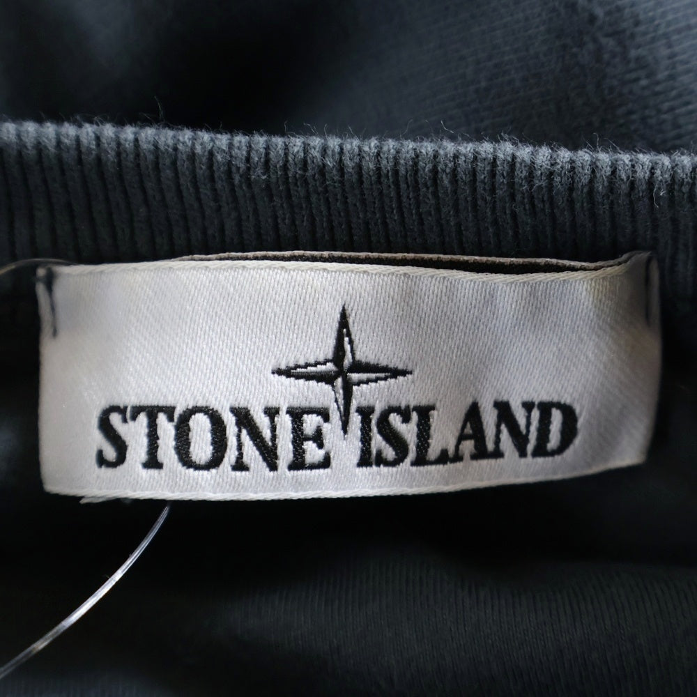 STONE ISLAND(ストーンアイランド) ロゴワッペン 長袖裏起毛クルーネックスウェットトレーナー ネイビー 791562420