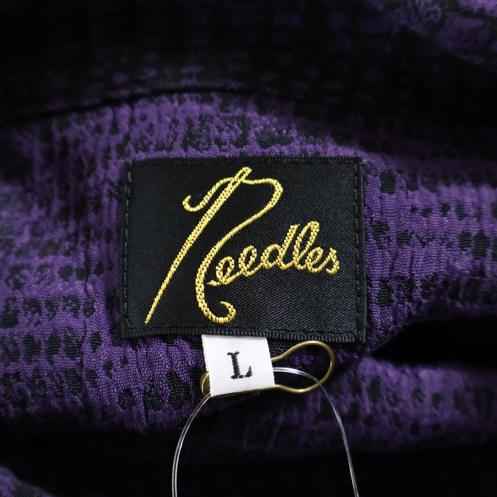 Needles(ニードルス) フリンジ総柄ウェスタン長袖シャツ パープル OT196