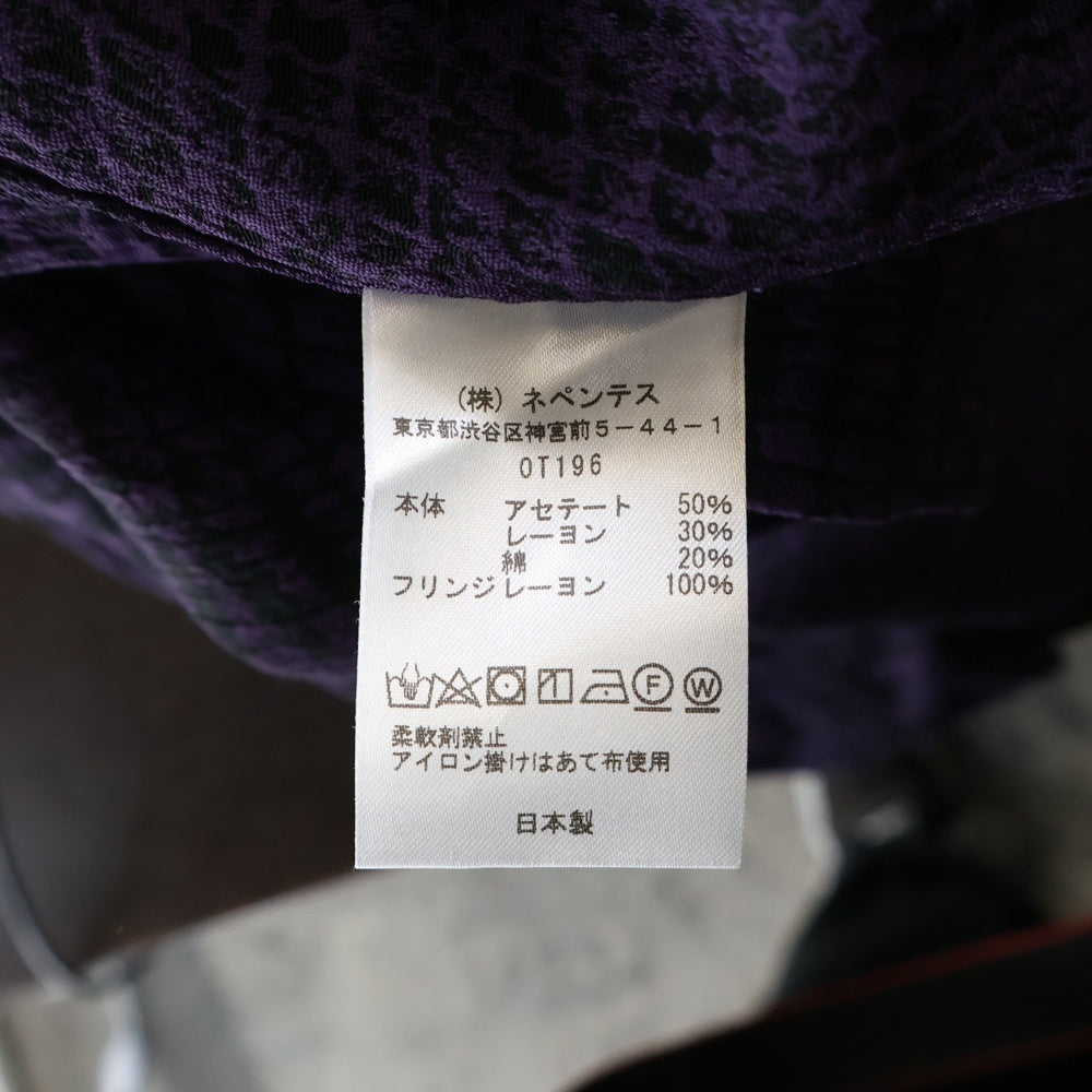 Needles(ニードルス) フリンジ総柄ウェスタン長袖シャツ パープル OT196