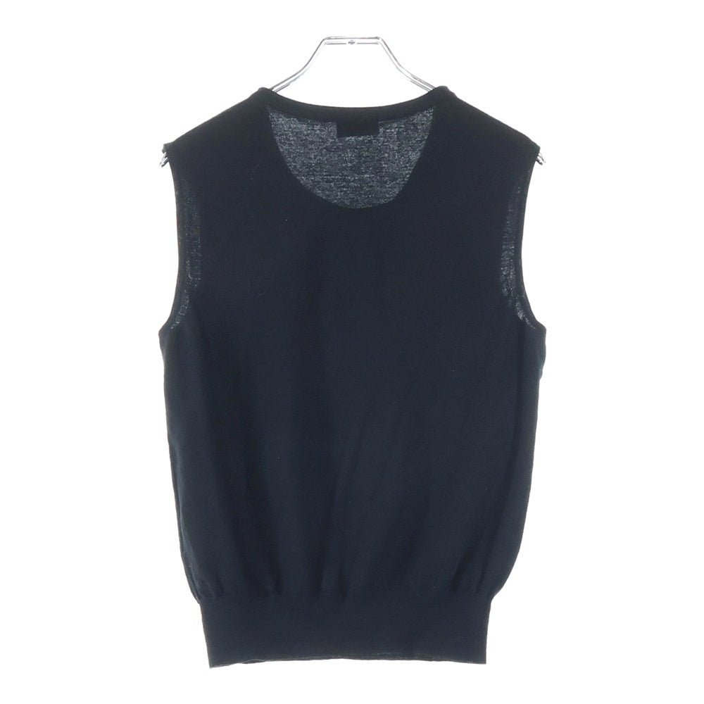 Salvatore Ferragamo(サルヴァトーレ フェラガモ) ショルダーボタンデザイン ノースリーブニットシャツ レディース ブラック