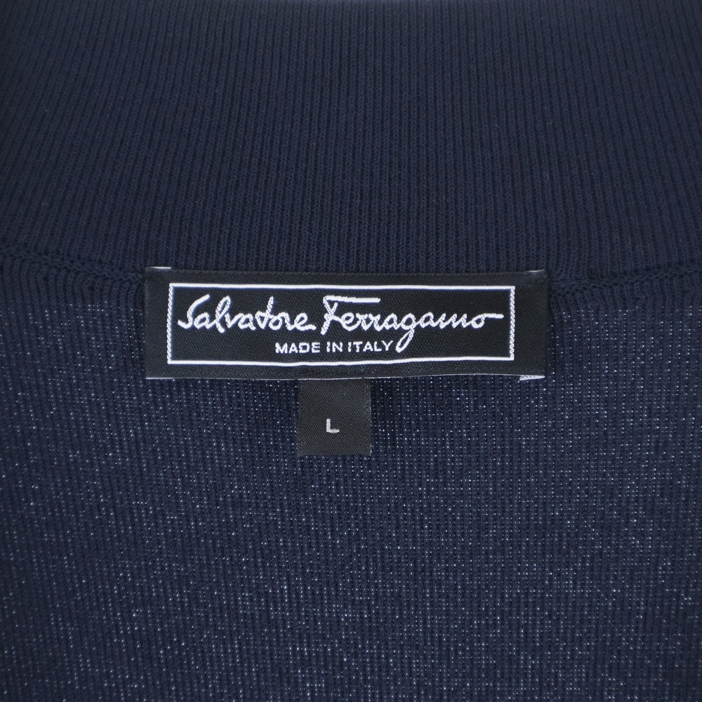Salvatore Ferragamo(サルヴァトーレ フェラガモ) レーヨン ロングカーディガン ネイビー