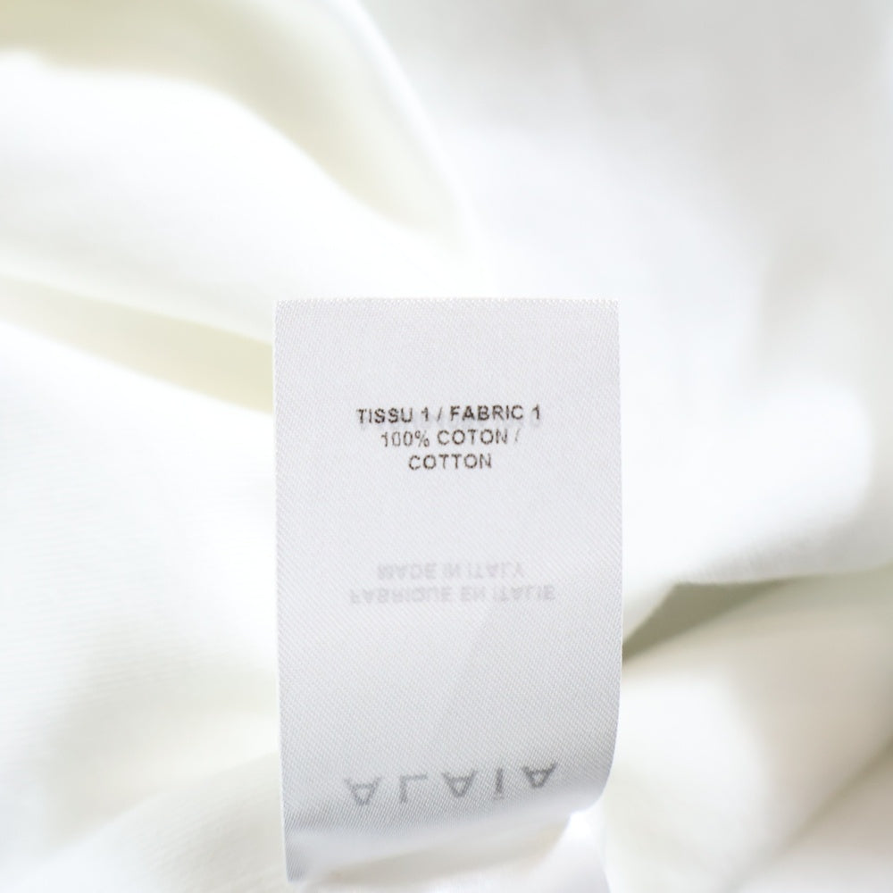 ALAIA(アライア) ウエストストラップ ロゴクロップトップ レディース ホワイト AA9H04084J010