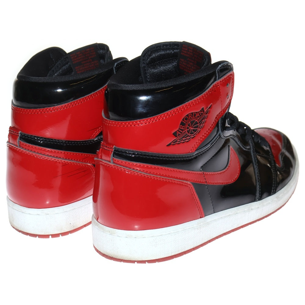 NIKE(ナイキ) Air Jordan 1 High OG Patent Bred エアジョーダン1 OG パテント ブレッド ハイカットスニーカー レッド US12/30cm 555088-063