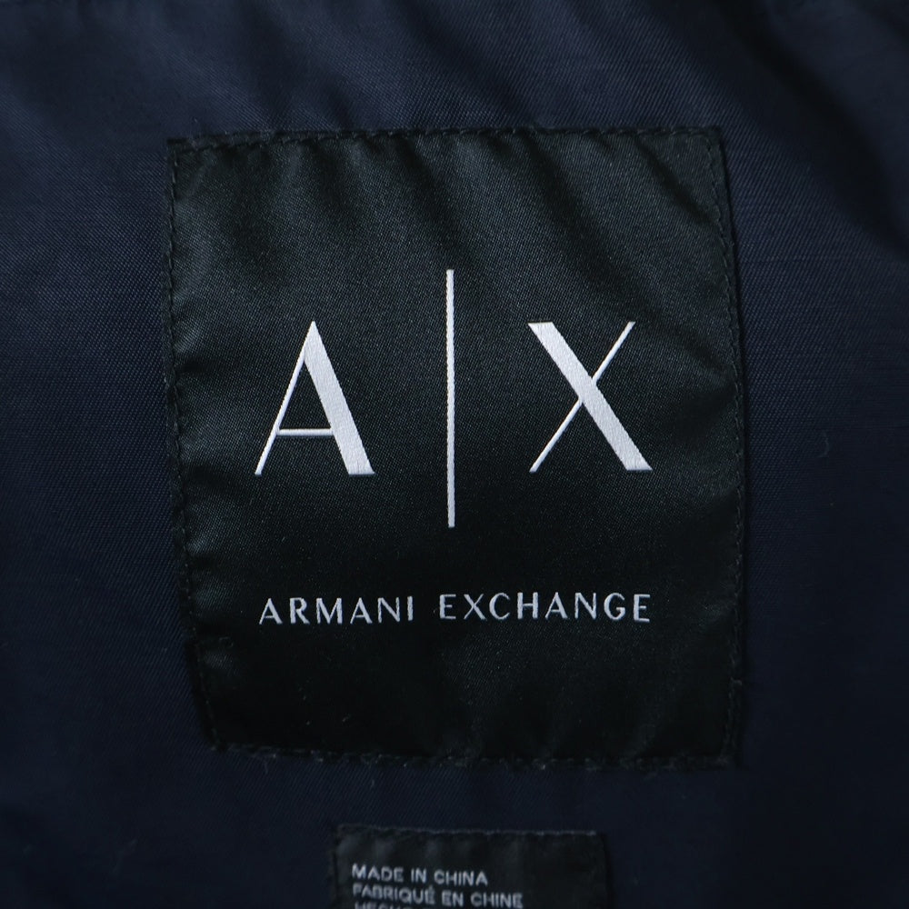 Armani Exchange(アルマーニ エクスチェンジ) ジップアップ フード付き ブルゾンジャケット ネイビー 8NZB42 ZNAHZ