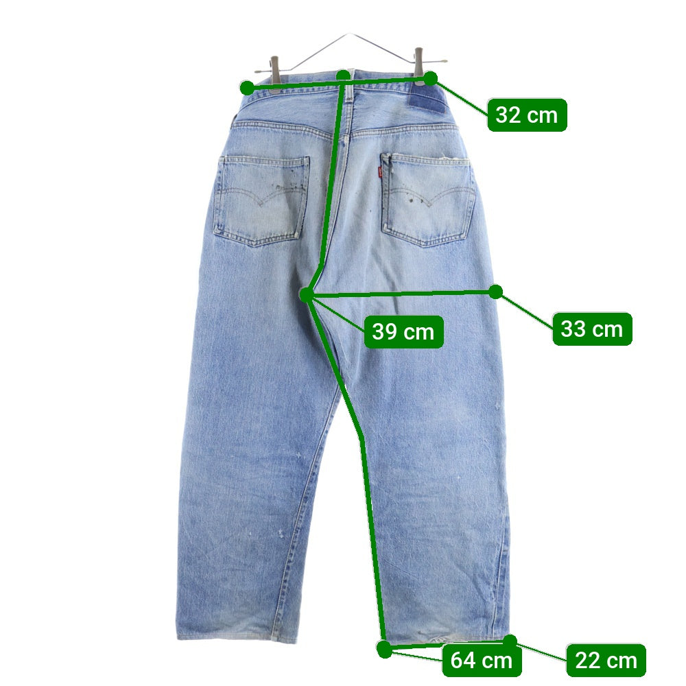 Levi's(リーバイス) 80S VINTAGE 501 ヴィンテージ 66後期 ボタン裏6 スモールe 赤耳 ボタンフライデニムパンツ インディゴ