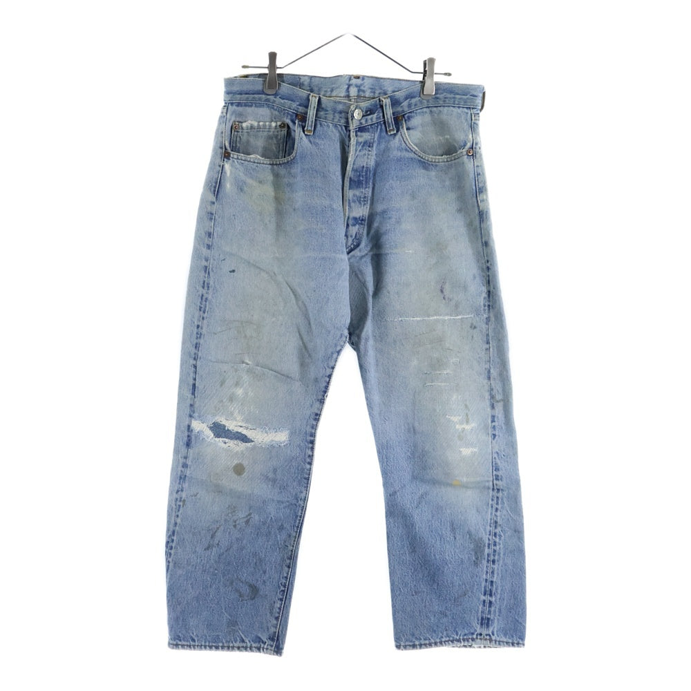 Levi's(リーバイス) 80S VINTAGE 501 ヴィンテージ 66後期 ボタン裏6 スモールe 赤耳 ボタンフライデニムパンツ インディゴ