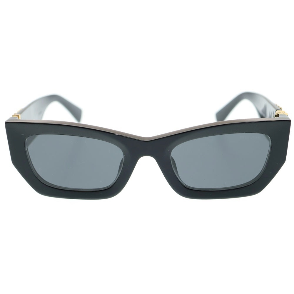 miumiu(ミュウミュウ) グリンプス テンプルロゴグレーレンズスクエアサングラス ブラック SMU09W_E1AB_F05S0_C_053