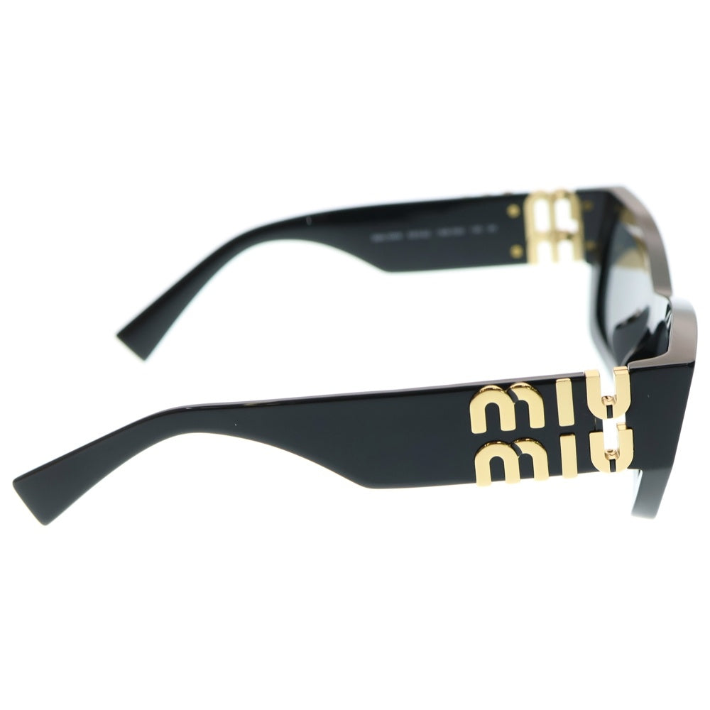 miumiu(ミュウミュウ) グリンプス テンプルロゴグレーレンズスクエアサングラス ブラック SMU09W_E1AB_F05S0_C_053