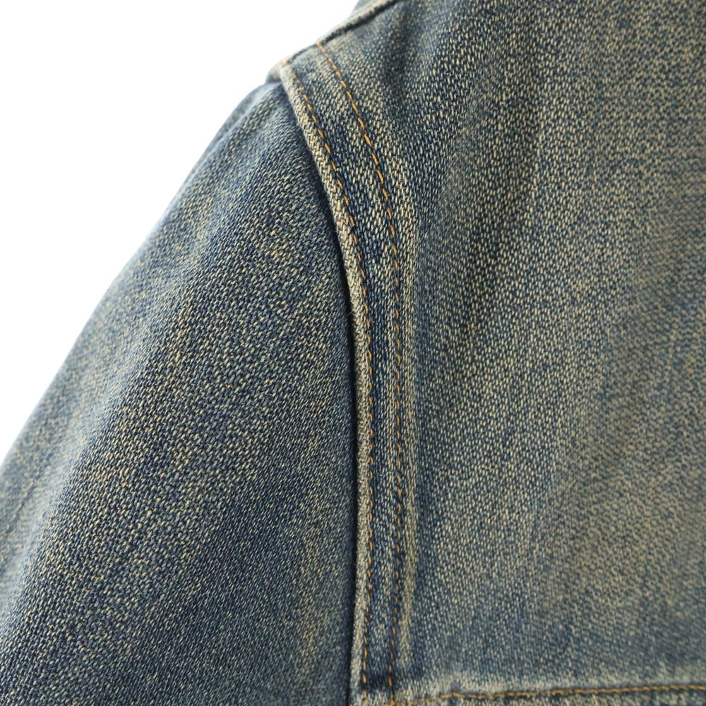 DOLCE & GABBANA(ドルチェアンドガッバーナ) 03AW Double waisted multi pockets Denim jacket ダブルウェステッドマルチポケット ダメージ加工デニムジャケット インディゴ