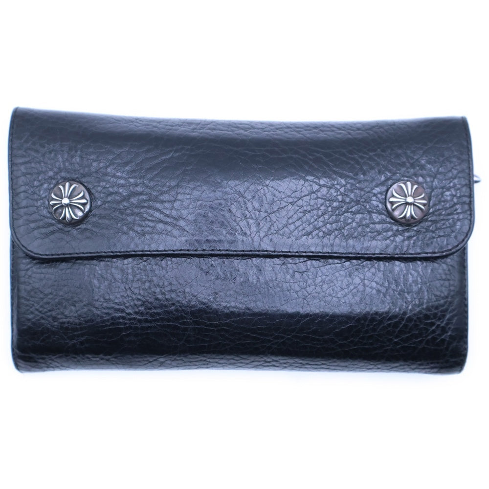 CHROME HEARTS(クロムハーツ) WAVE ウェーブ レザーウォレット 財布 ブラック BCA374