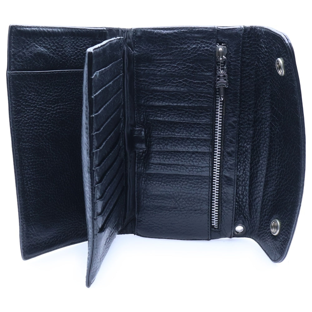 CHROME HEARTS(クロムハーツ) WAVE ウェーブ レザーウォレット 財布 ブラック BCA374