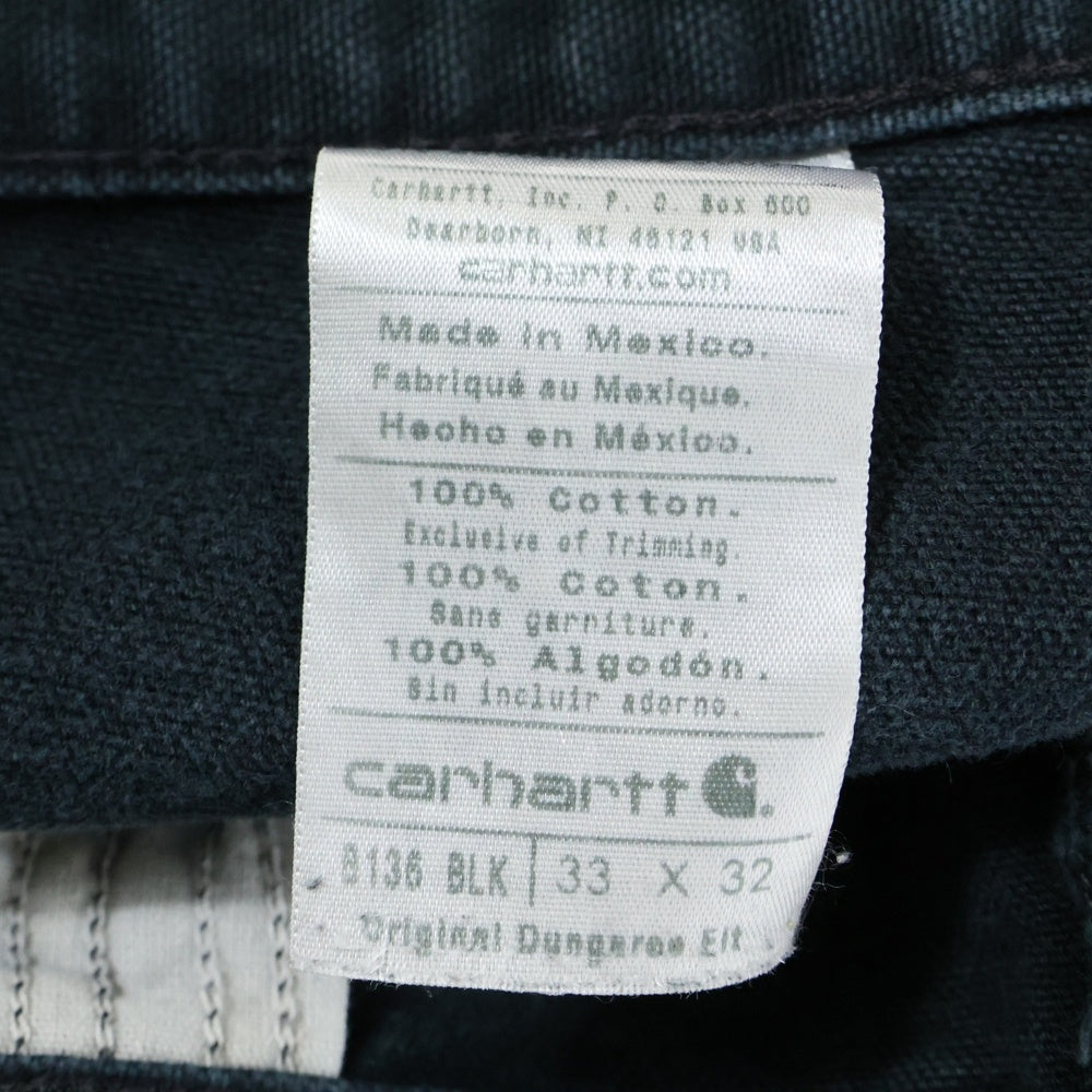 CARHARTT(カーハート) DUNGAREE FIT DOUBLE KNEE ダンガリーフィット ダック ダブルニーペインターパンツ ブラック