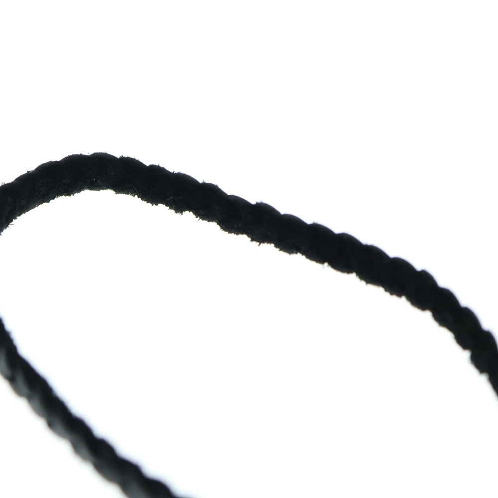 CHROME HEARTS(クロムハーツ) LEATHER BRAID SCROLL ネックレス レザーブレイドネックレス ブラック/シルバー BCA377