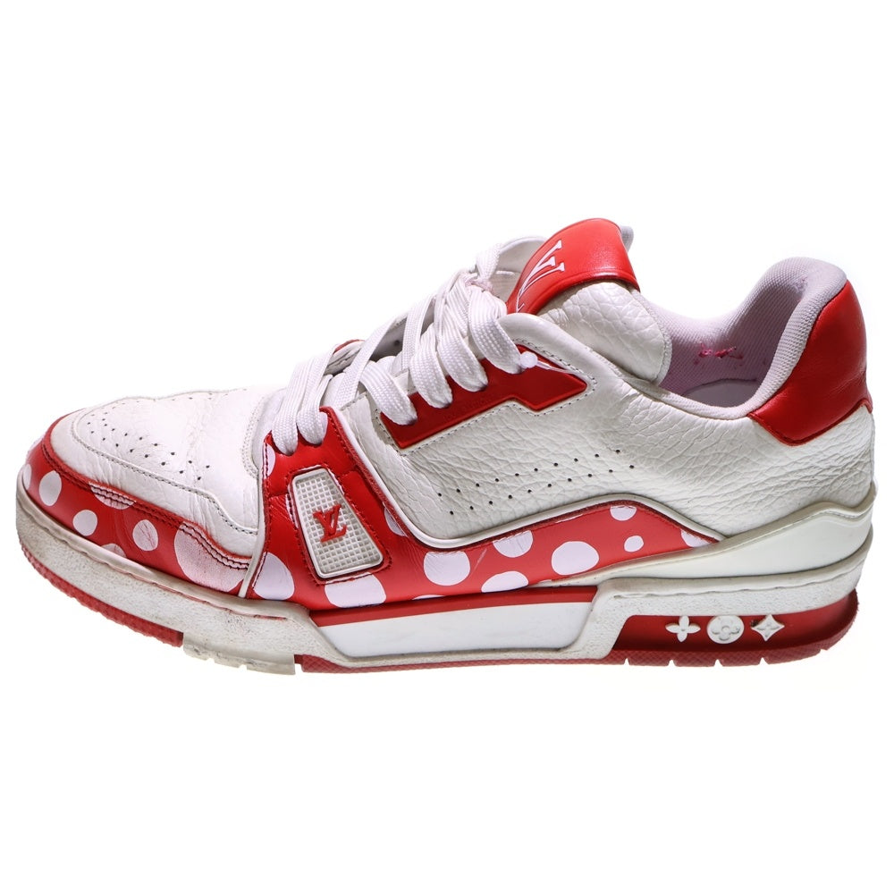 LOUIS VUITTON(ルイヴィトン) 2023年製 ×草間彌生 LVトレイナー ローカットスニーカー レッド