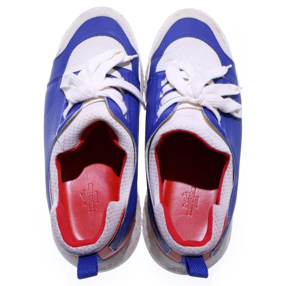 HERMES(エルメス) Vitesse ヴィテス カーフレザー ローカットスニーカー ブルー/レッド