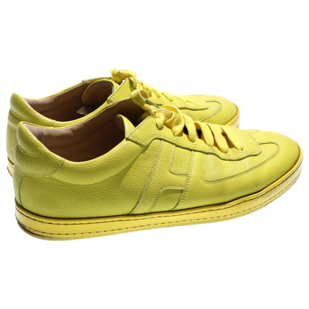 HERMES(エルメス) Boomerang ブーメラン レザーローカットスニーカー イエロー