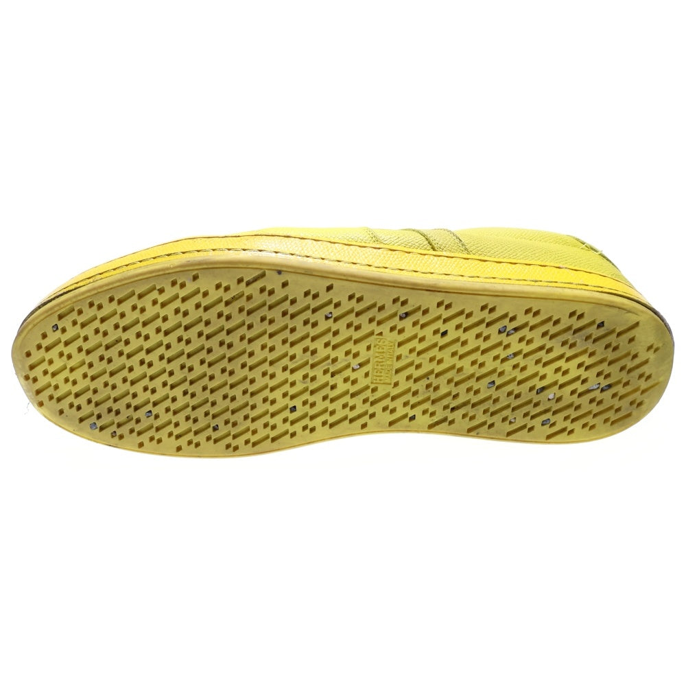 HERMES(エルメス) Boomerang ブーメラン レザーローカットスニーカー イエロー