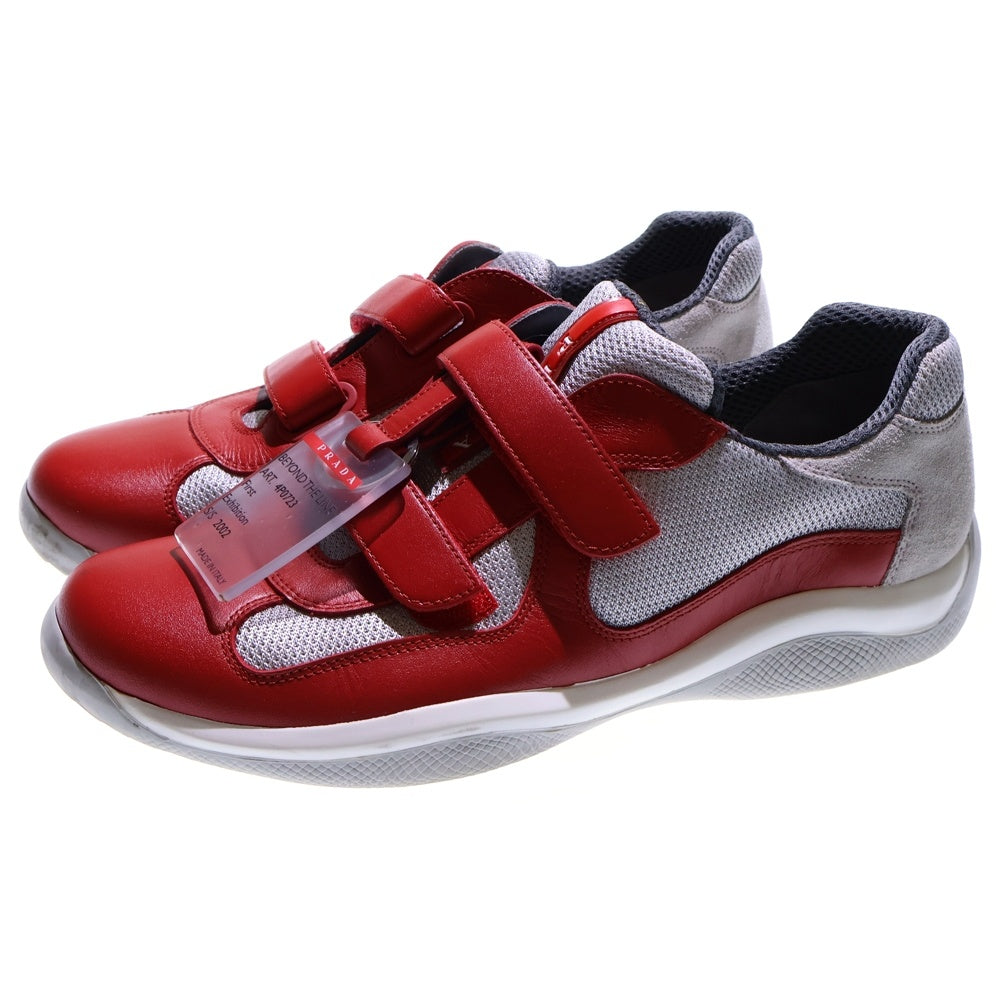 PRADA(プラダ) Americas cup アメリカズカップ ローカットスニーカー レッド/グレー