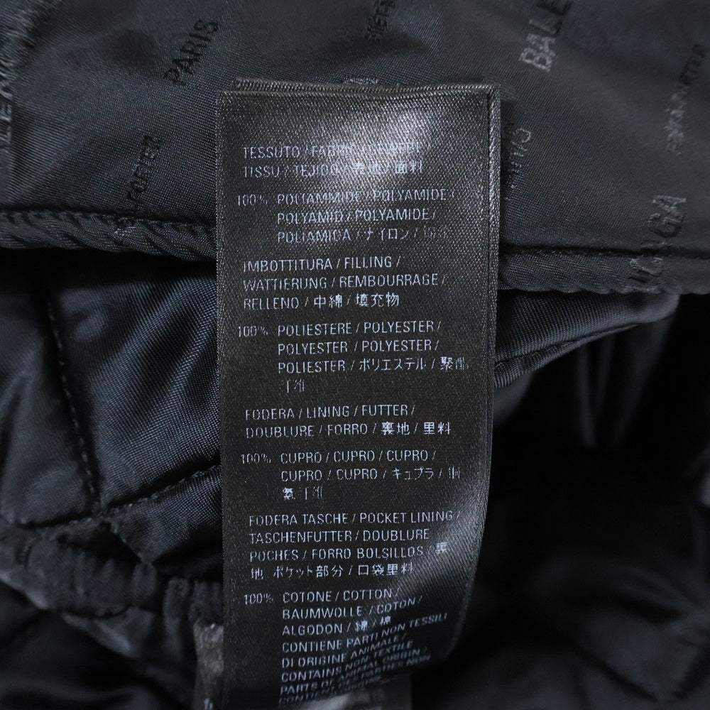 BALENCIAGA(バレンシアガ) 22SS 総柄ロゴキルティングナイロンコーチジャケット ブラック NC69 681457 TK040 1000