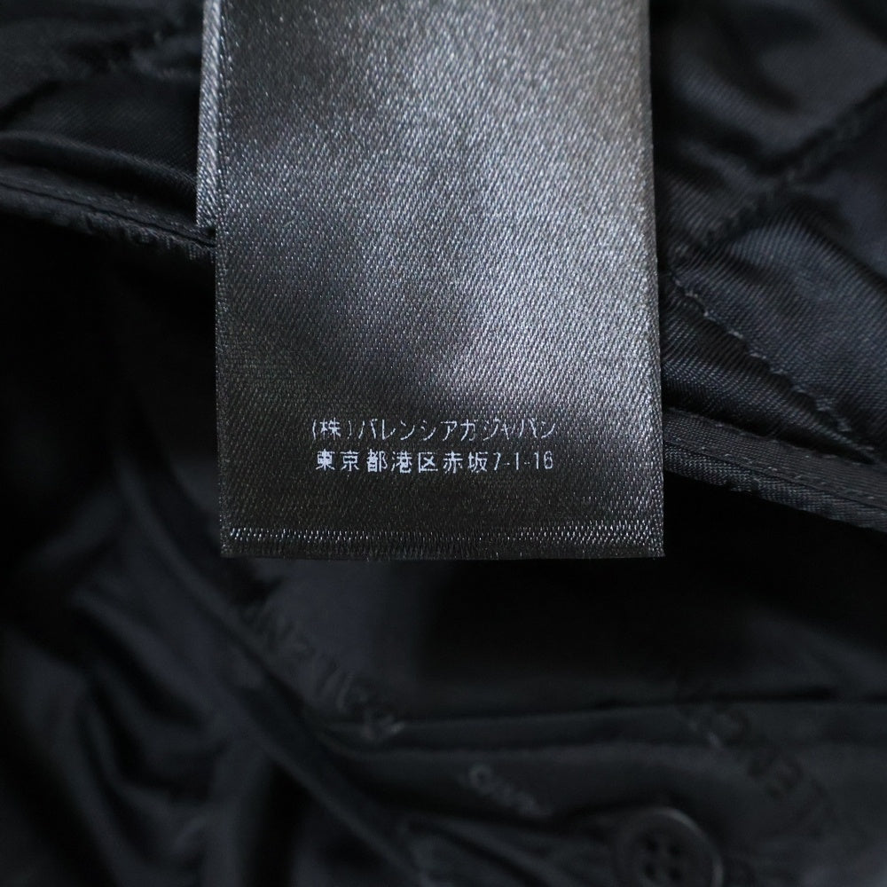 BALENCIAGA(バレンシアガ) 22SS 総柄ロゴキルティングナイロンコーチジャケット ブラック NC69 681457 TK040 1000