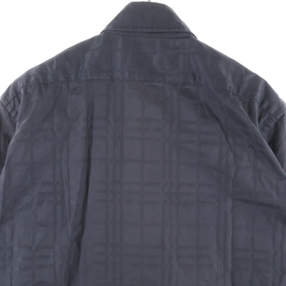 BURBERRY BLACK LABEL(バーバリー ブラックレーベル) チェック柄 半袖シャツ ブラック BMW30-909-08