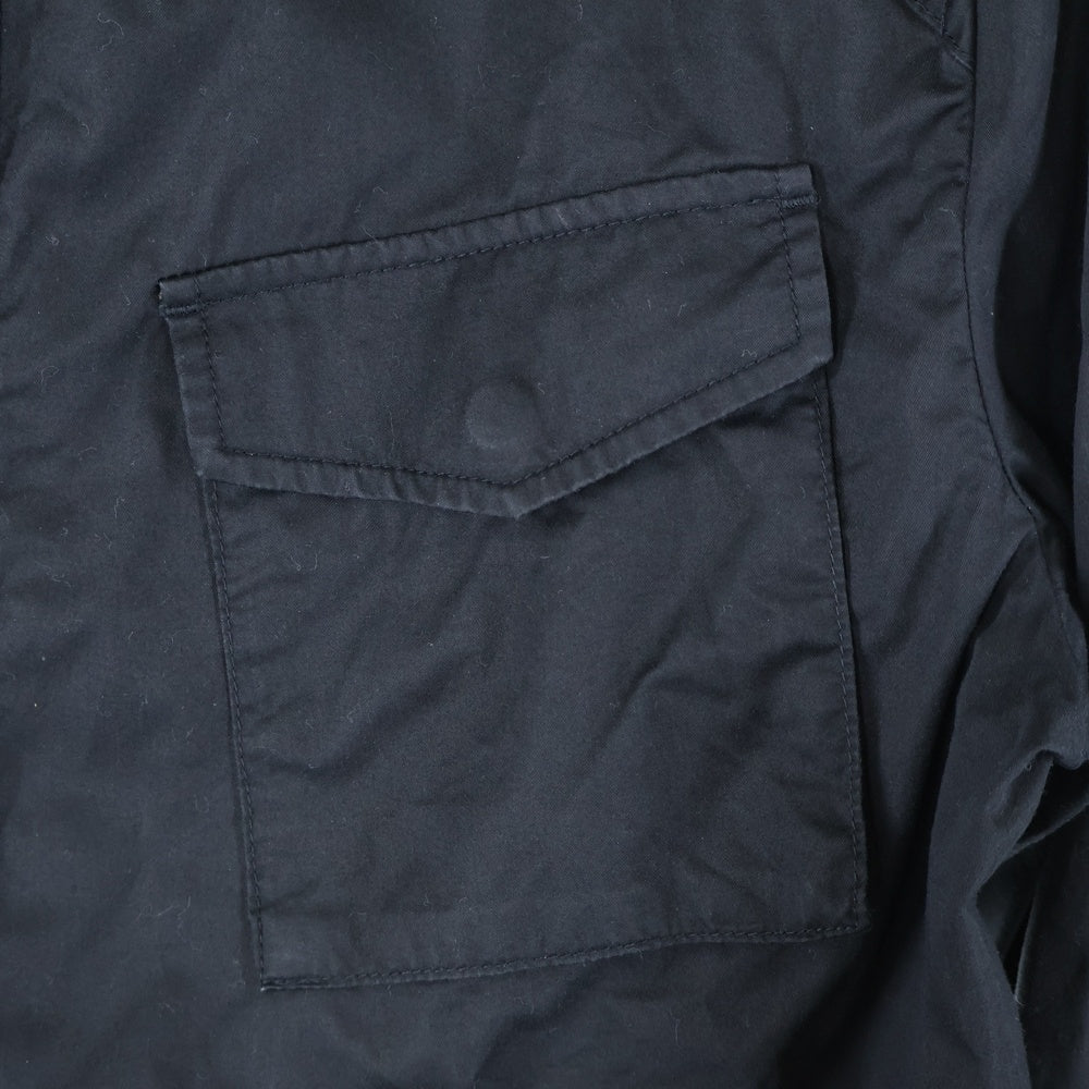 BURBERRY BLACK LABEL(バーバリー ブラックレーベル) ジップアップ フーディーワークジャケット ブラック BMP23-222-09