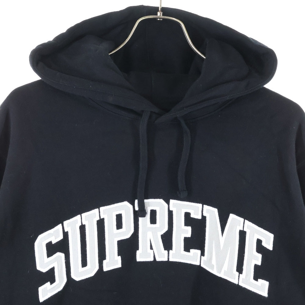 SUPREME(シュプリーム) ×NFL Raiders フロント刺繍ロゴ プルオーバーパーカー ブラック