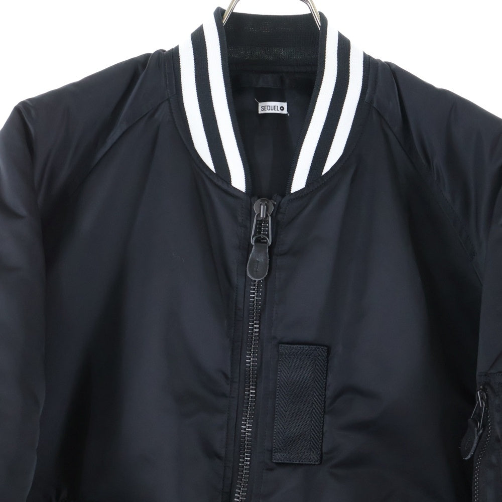 SEQUEL(シークエル) 21AW MA-1 フライト ボンバージャケット アウター ブラック