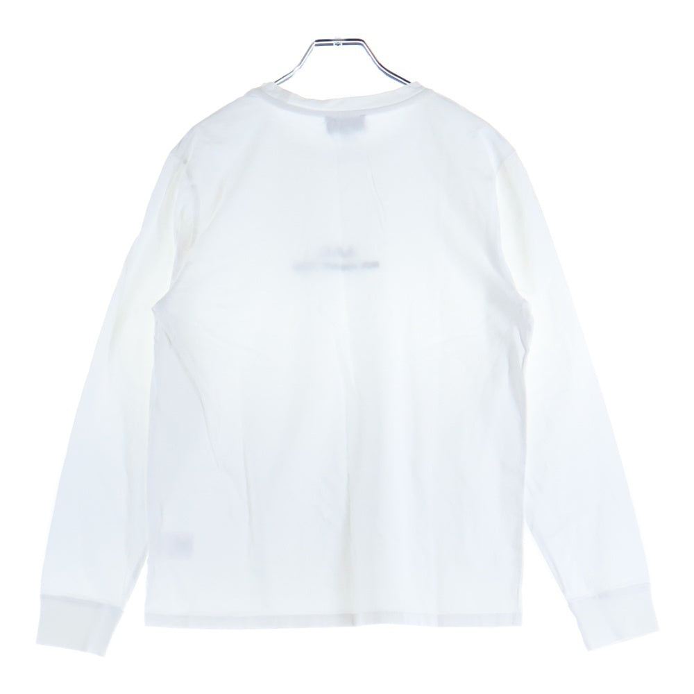 A.P.C(アーペーセー) フロント刺繍ロゴ クルーネック長袖Tシャツカットソー ホワイト 25082-1-93304