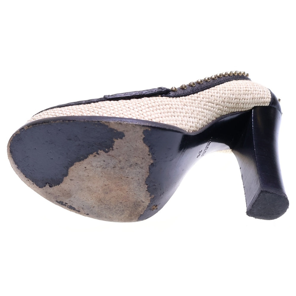 GUCCI(グッチ) 1953コレクション ホースビット スタッズデザイン ヒールローファーシューズ レディース ブラック 313139