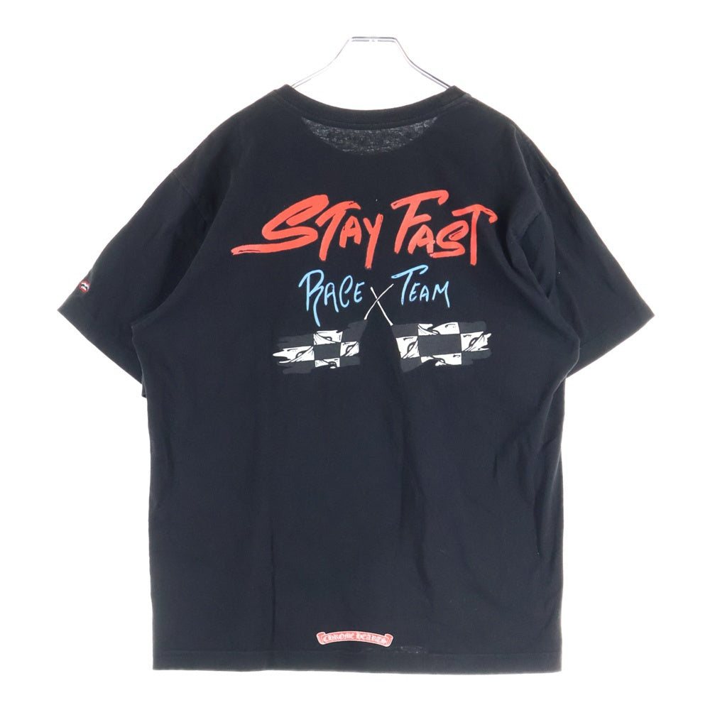 CHROME HEARTS(クロムハーツ) ×MATTY BOY Stay Fast ×マッティボーイ ステイファスト バックプリントクルーネック半袖Tシャツカットソー ブラック