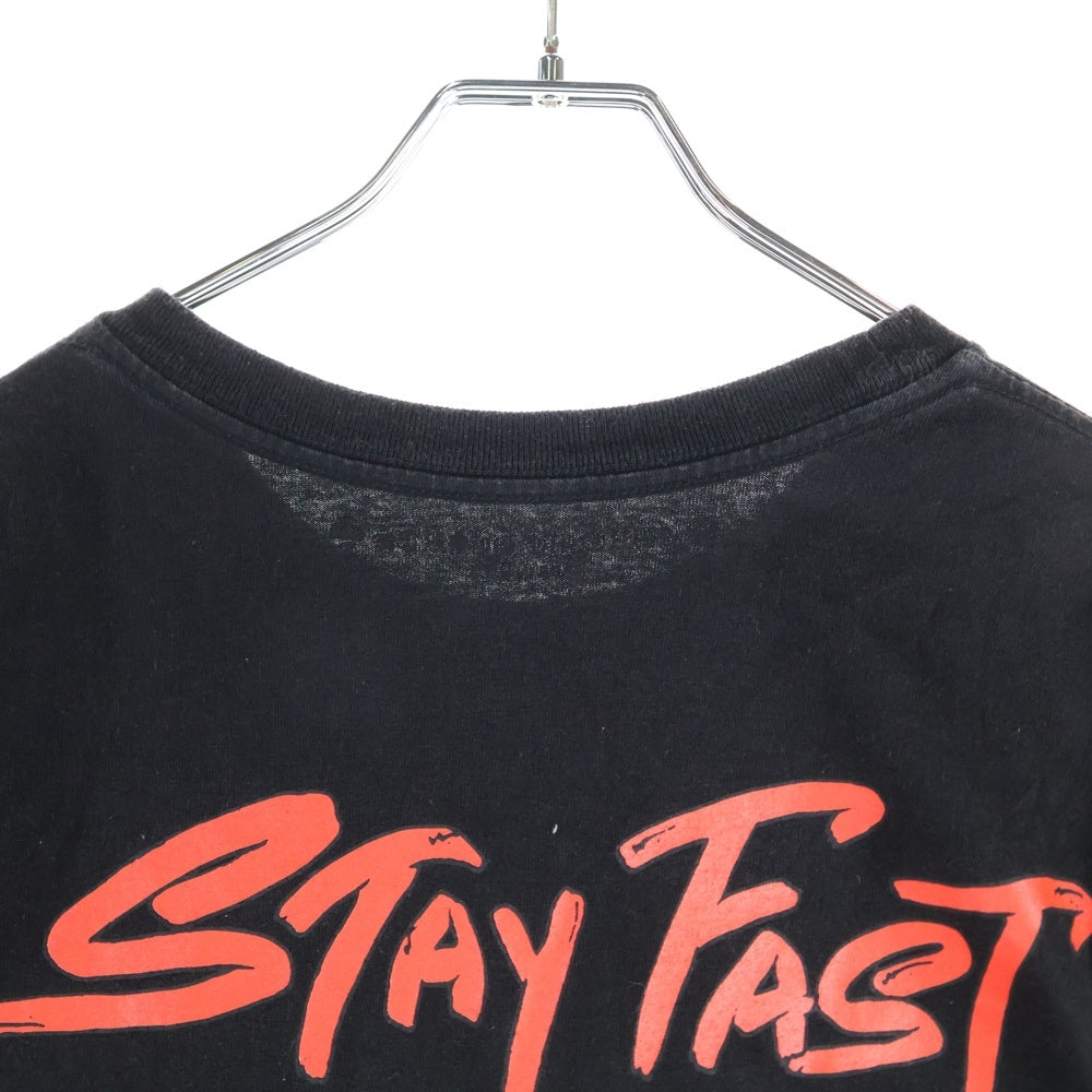 CHROME HEARTS(クロムハーツ) ×MATTY BOY Stay Fast ×マッティボーイ ステイファスト バックプリントクルーネック半袖Tシャツカットソー ブラック
