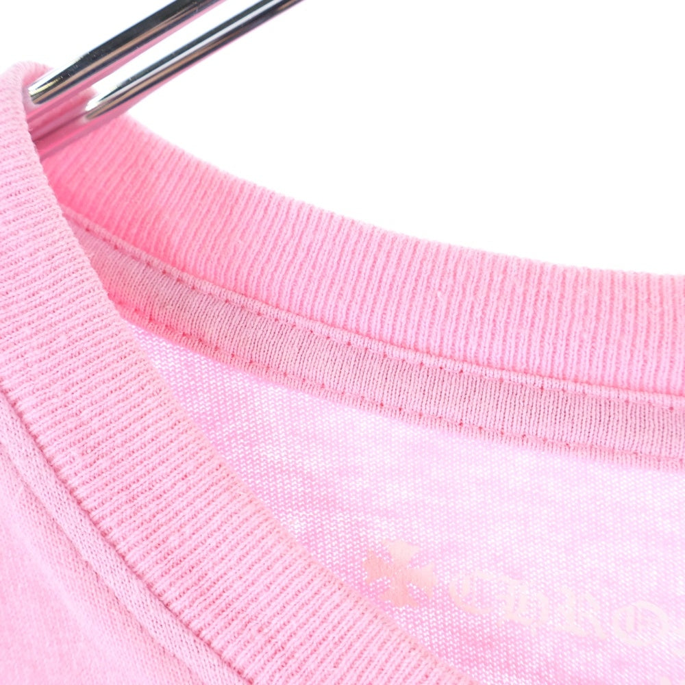 CHROME HEARTS(クロムハーツ) ×MATTY BOY Vanity Affair LS Tee ×マッティボーイ バニティーアフェア 胸ロゴプリントポケットクルーネック長袖Tシャツカットソー ピンク