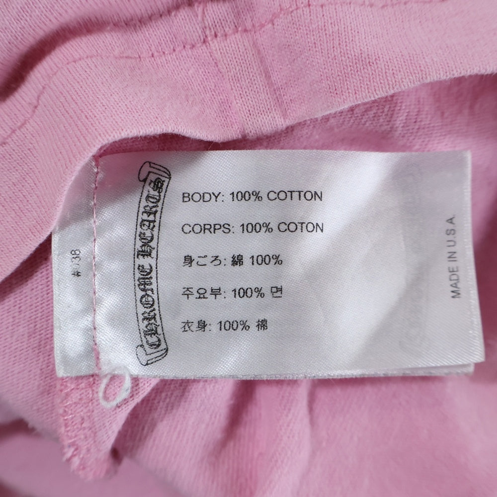 CHROME HEARTS(クロムハーツ) ×MATTY BOY Vanity Affair LS Tee ×マッティボーイ バニティーアフェア 胸ロゴプリントポケットクルーネック長袖Tシャツカットソー ピンク