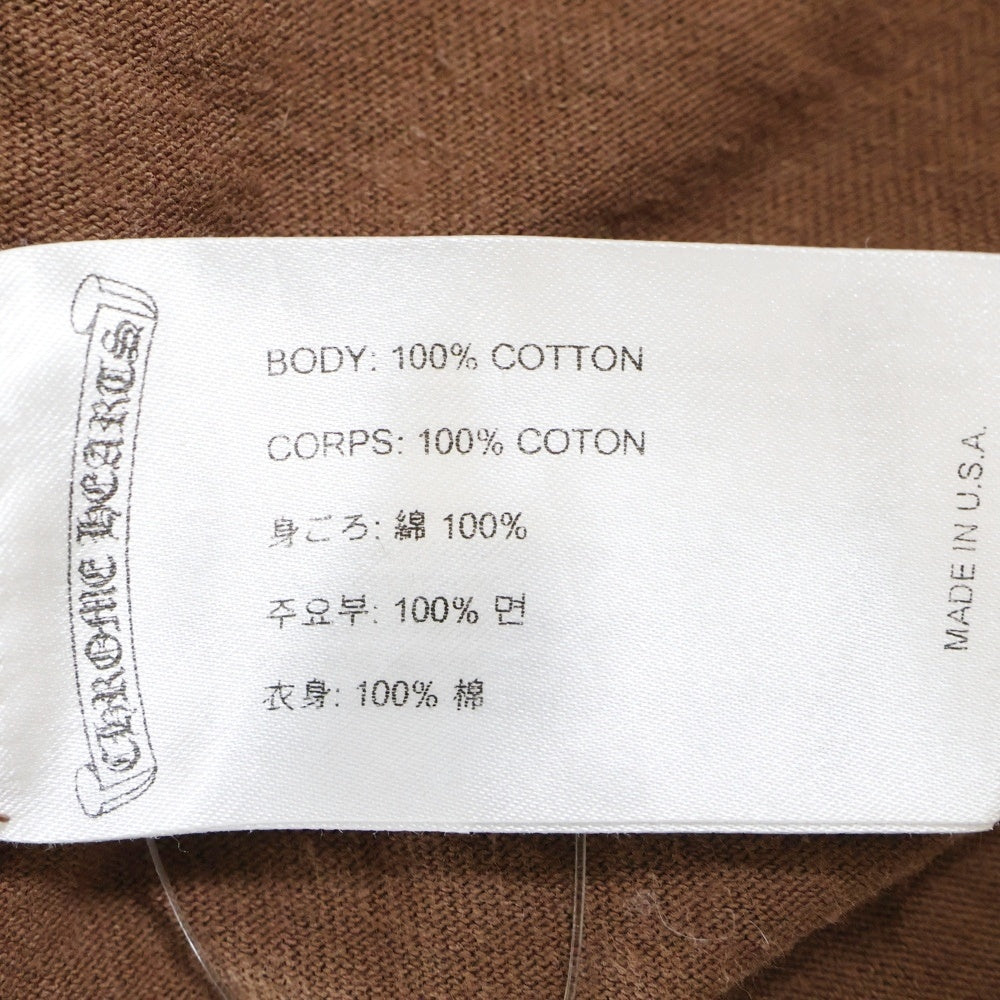 CHROME HEARTS(クロムハーツ) ×MATTY BOY StrucTure LS Tee ×マッティボーイ ストラクチャー 胸ロゴプリントポケットクルーネック長袖Tシャツカットソー ブラウン